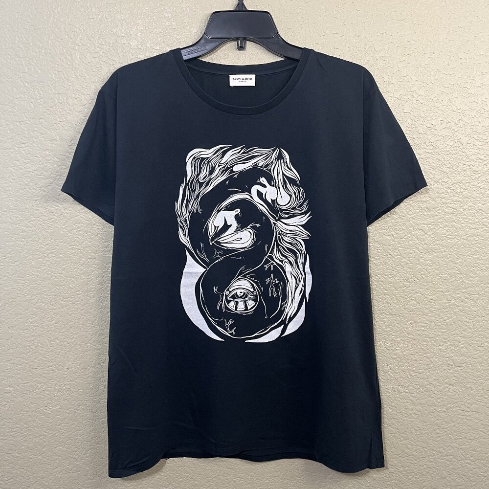 Grimes Saint Laurent YSL Swan Shirt XXL